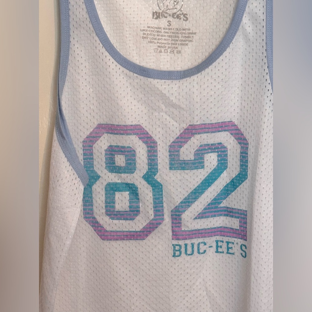 Buc-ee's White and Blue Swim Coverup